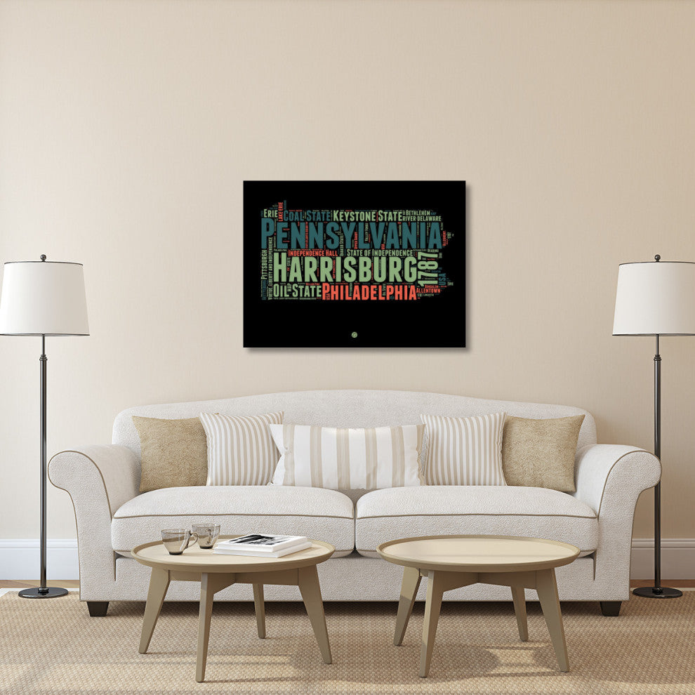 "Pennsylvania Word Cloud 1" Fine Art Print