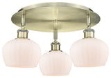 Innovations Fenton 3 18.25" Flush Mount Antique Brass