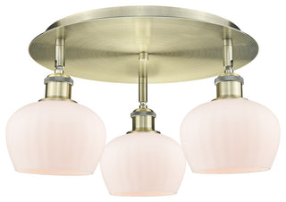Innovations Fenton 3 18.25" Flush Mount Antique Brass