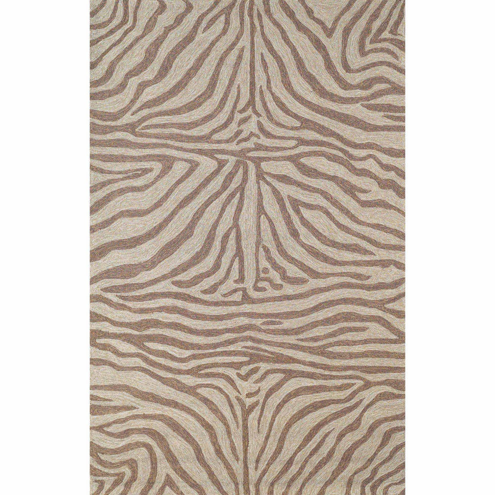 Ravella Zebra Indoor/Outdoor Rug, Brown, 3'6"x5'6'