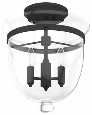 Belltown Natural Iron 3 Light Flush Mount Ceiling Light Fixture