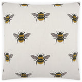 Busy Bee Pillow - White