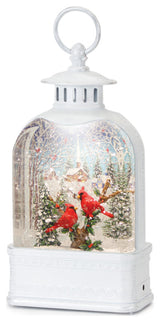 Snow Globe Lantern With Santa 10.5"H Plastic