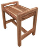 EcoDecors EarthyTeak Classic 18" Shower Bench With LiftAide Arms