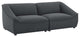 Comprise 2-Piece Loveseat Charcoal