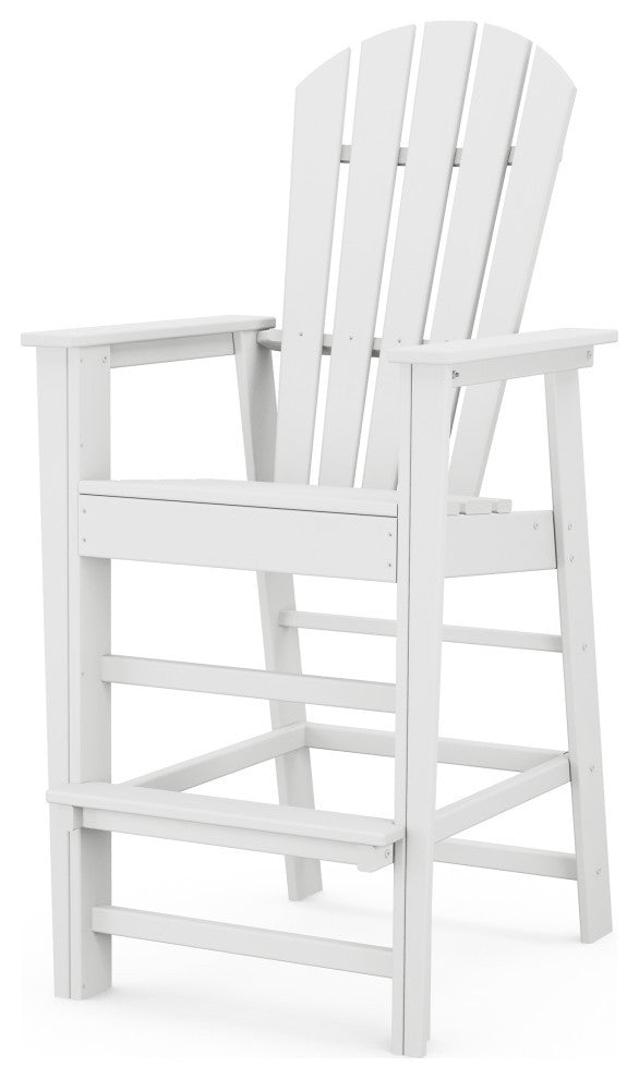 Polywood South Beach Bar Chair, White