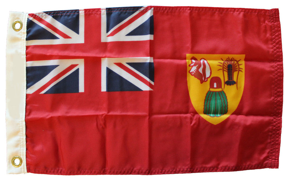 Turks and Caicos, 12"x18" Nylon Flag, Red Ensign