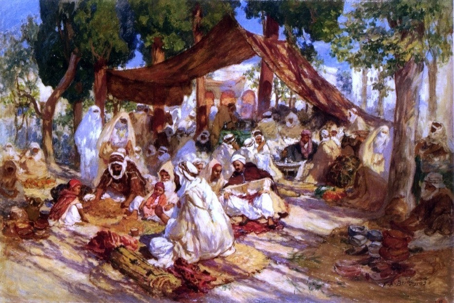 Frederick Arthur Bridgeman Market Scene, 18"x27" Wall Decal