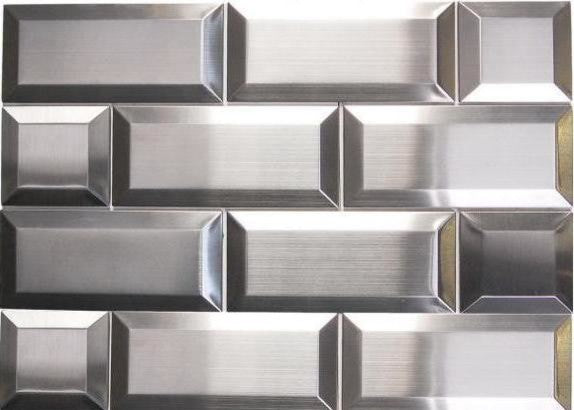 Oddysey Subway Stainless Steel Mosaic Tile, 3"x6", Set of 80