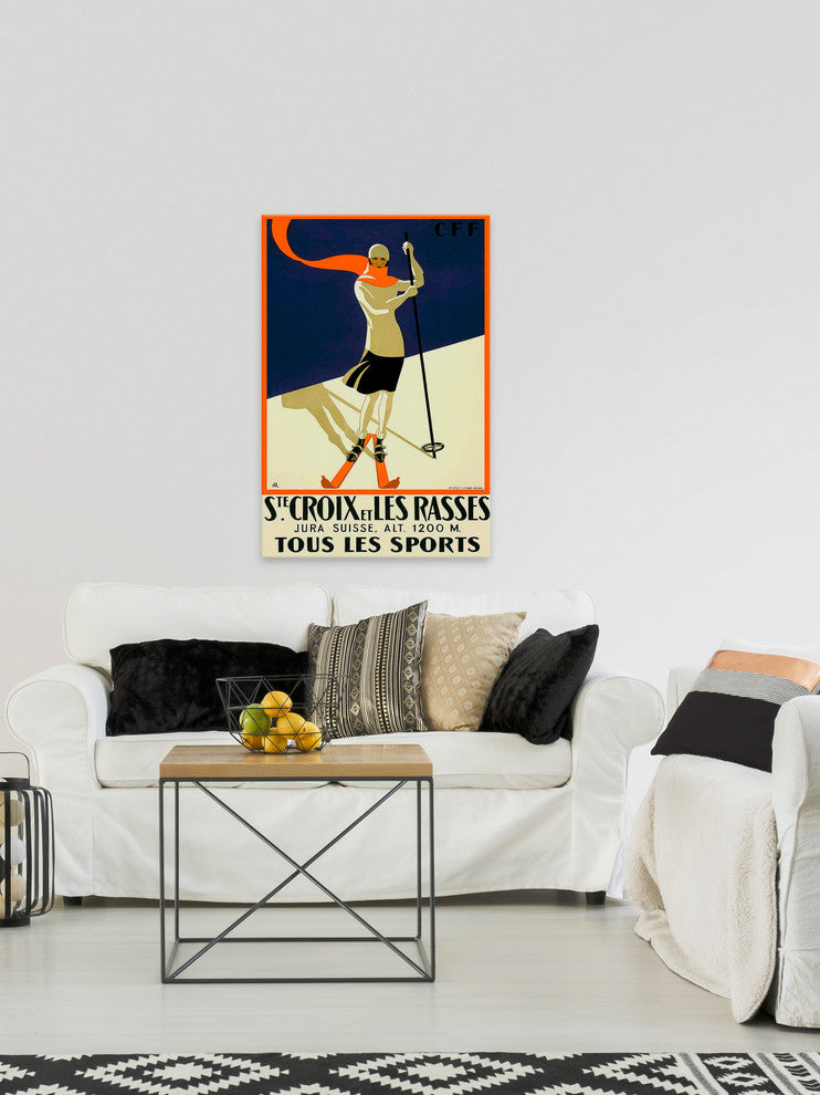 "Tous Les Sports" Painting Print on Wrapped Canvas, 24"x36"