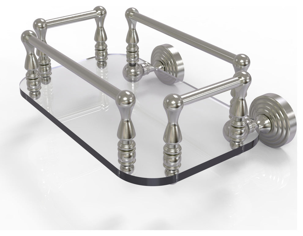 Waverly Place Wall-Mount Glass Guest Towel Tray, Satin Nickel