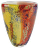 Badash J417 Firestorm Murano Style Art Glass 8" Oval Vase