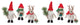 Plush Santa Snowman and Moose, 3-Piece Set