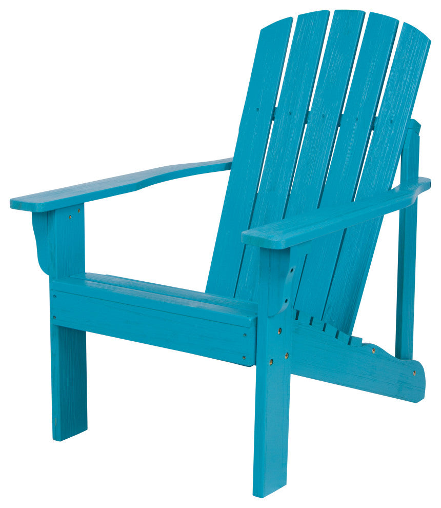 Shine Company 4626Aq Mid-Century Modern Adirondack Chair, Aqua
