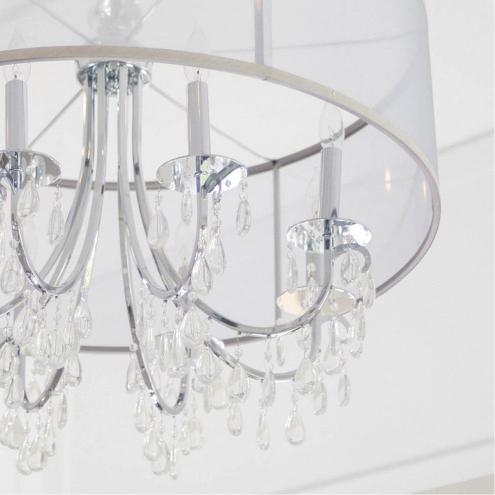 Hampton 8-Light Chandelier, Polished Chrome Finish
