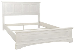 Farmhouse Basics Queen Bed Set 3/CTN, Rustic White Finish