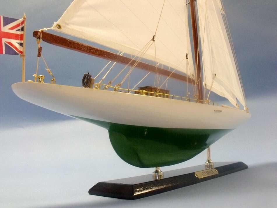 Wooden Shamrock Limited Model Sailboat, 27"