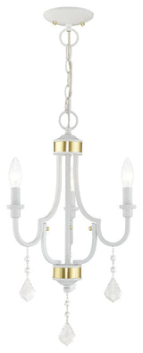 Transitional Mini Chandelier, White