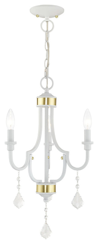 Transitional Mini Chandelier, White