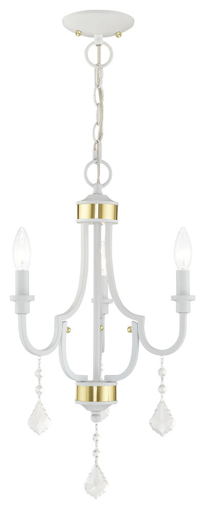 Transitional Mini Chandelier, White