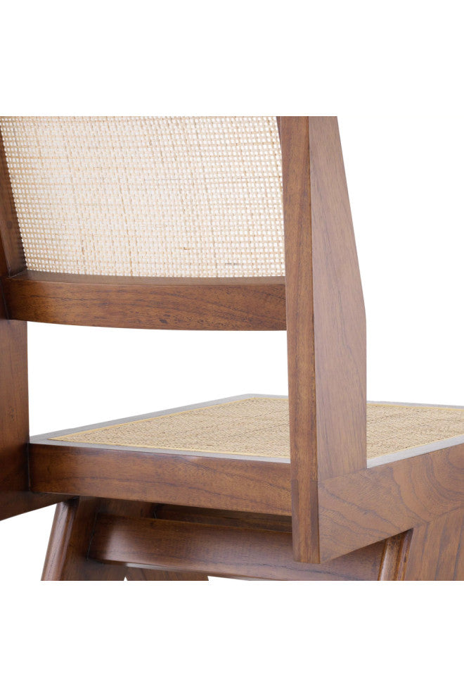 Wood Framed Rattan Dining Chair, Eichholtz Niclas