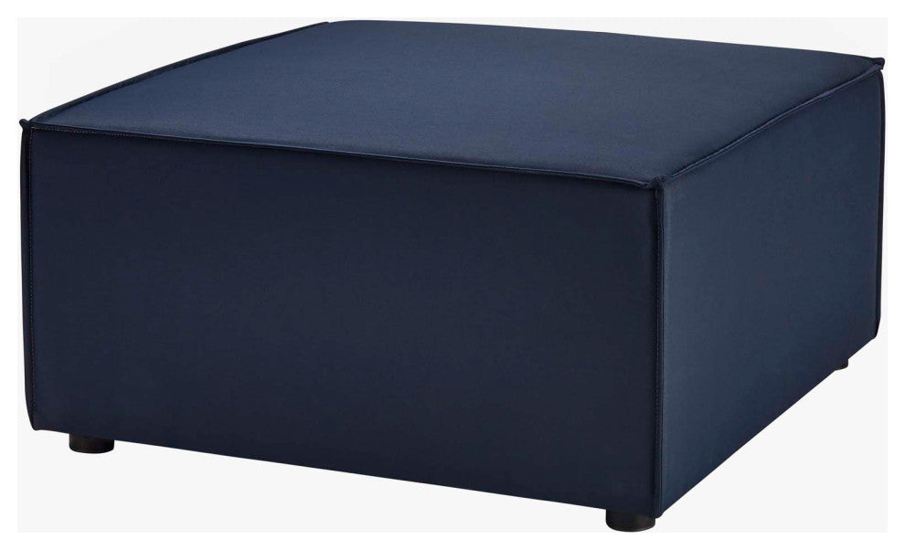 Lounge Sectional Sofa Set, Fabric, Blue Navy, Modern, Outdoor Patio Cafe Bistro