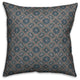 Mandala Pattern, Blue Throw Pillow Cover, 16"x16"