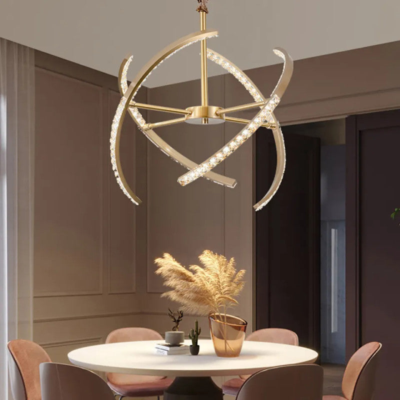 Arnasco | Creative Spherical Copper Crystal Chandelier, Colorful, 26''