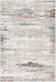 8"x11" Gray and Ivory Abstract Stria Area Rug