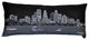 35" Black Minneapolis Nighttime Skyline Lumbar Decorative Pillow
