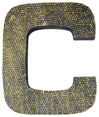 Handmade Eco-Friendly Wall Decor "S" Alphabet Letter Block, 1.3x7.7x6.5