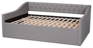 Elianna Fabric Upholstered Daybed, Light Gray, Full