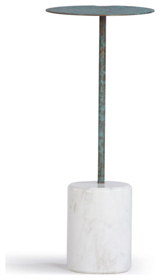 Lily Green Patina Drink Table, Small
