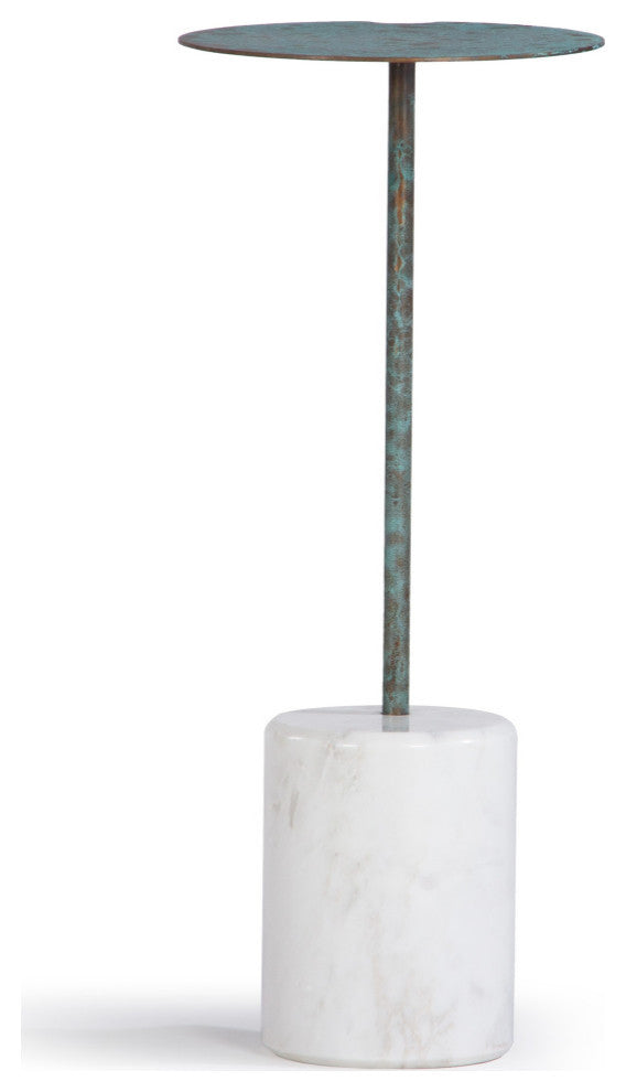 Lily Green Patina Drink Table, Small