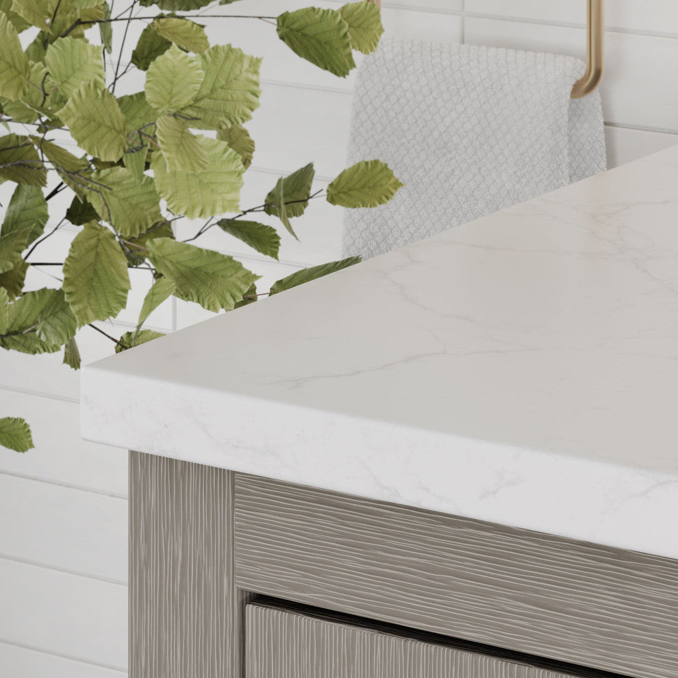 The Arrington Bathroom Vanity, Gray, 72", Double Sink, Freestanding