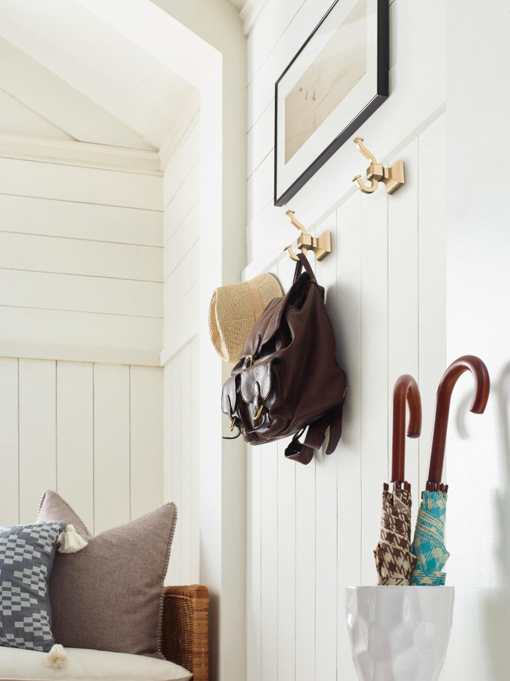 Mulholland Traditional Single Robe Hook, Champagne Bronze