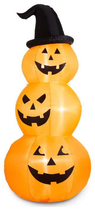 8' Lighted Inflatable Jack-O-Lantern Pumpkins Decor, Stacked Pumpkins