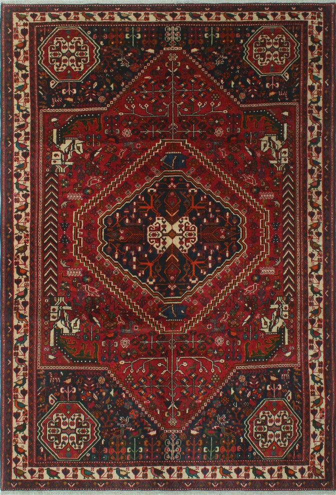 Fine Vintage Distressed Ronin Red Rug