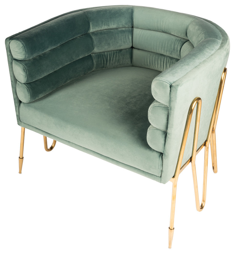 Alexa Gold Barrel Chair