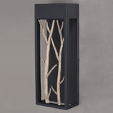 Ocala 6"W LED Outdoor Wall Light Textured Black with Poplar