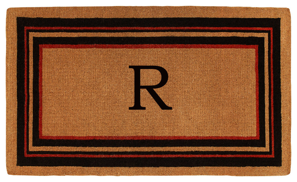 Esquire Monogram Doormat, Extra-Thick 3'x6', Letter R
