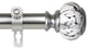 Everly 1" Diameter Curtain Rod, Satin Nickel, 120-170"