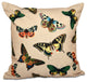 Butterflies, Animal Print Pillow, Taupe, 16"x16"