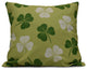 Lucky, Holiday Floral Print Pillow, Green, 20"x20"