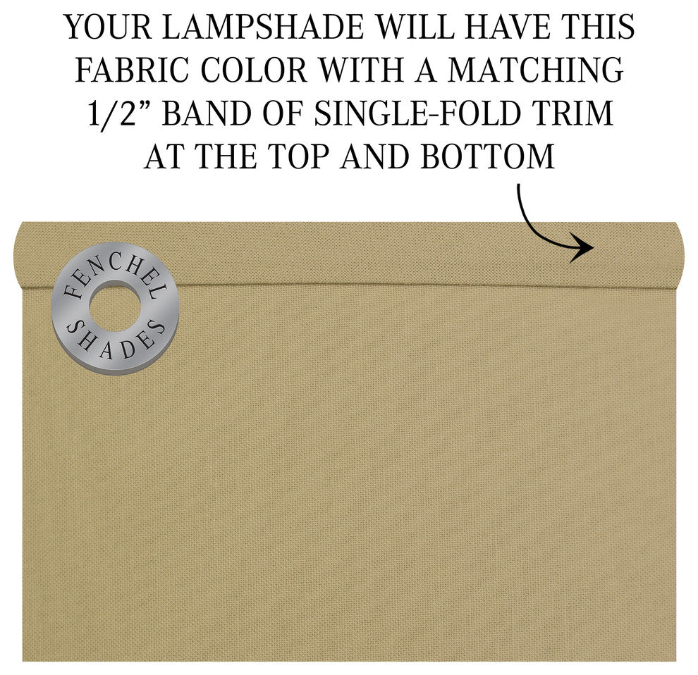 Fenchel Shades, 12"x12"x14" Spider Attachment Drum Lamp Shade, Linen