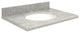 Granite 31"x22" Vanity Top, Single Faucet Hole, Giallo Parfait, White Bowl