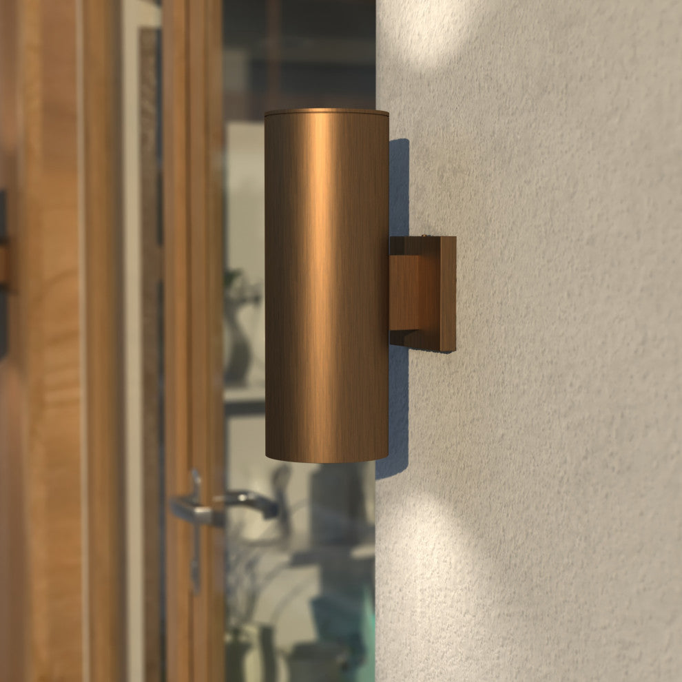 Chiasso 14.25"H Outdoor Wall Light Warm Brass