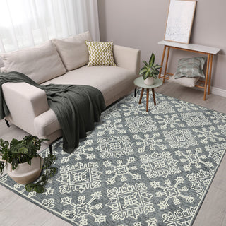 Boscage Penswick Area Rug, Dark Gray, 8' x 11', Geometric