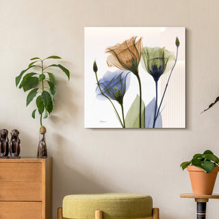 "Gentian Buddies" Frameless Free Floating Panel Graphic Wall Art, 24"x24"