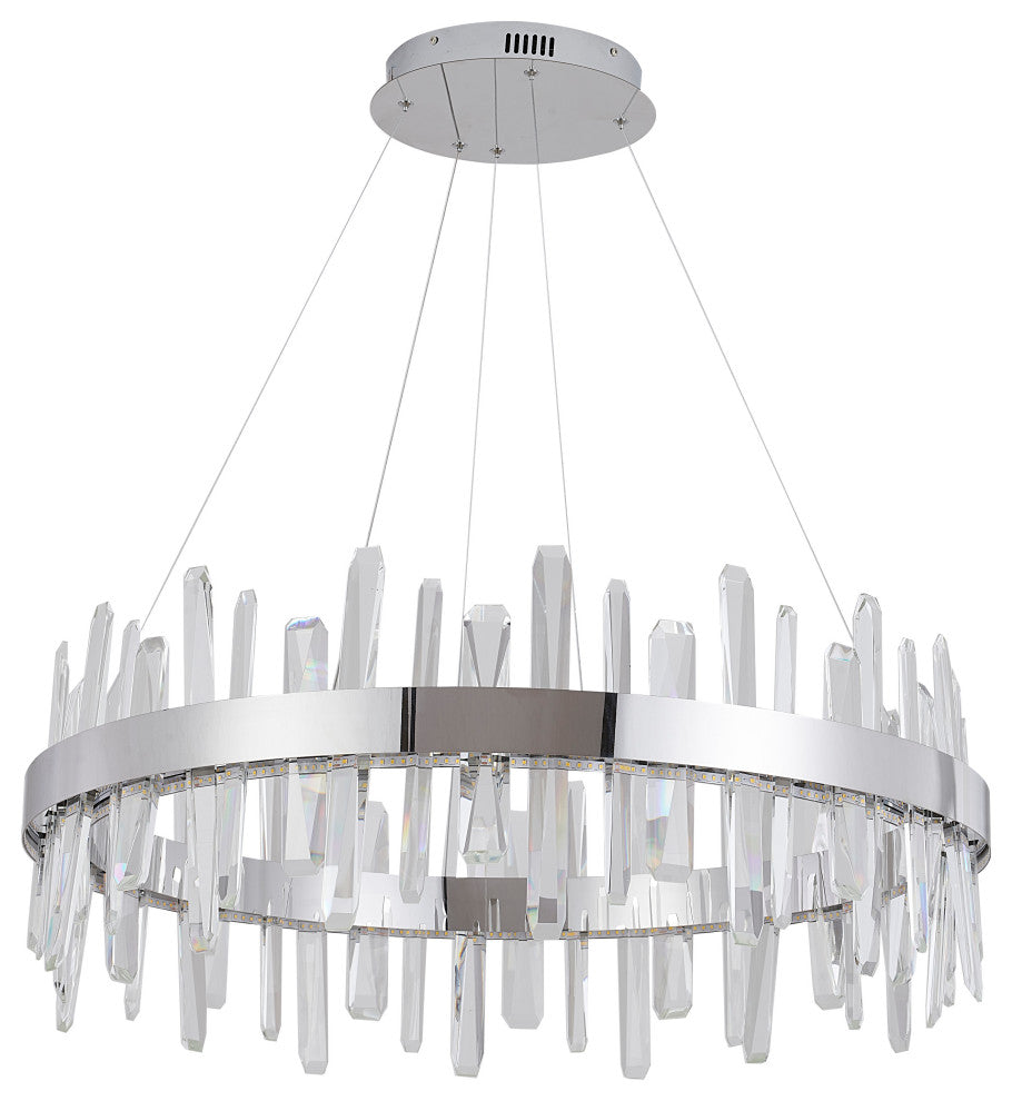 Bethel International FT71C32CR 10 Light LED Chandelier, Chrome